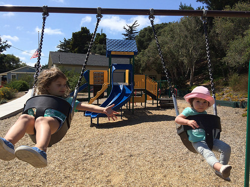 playing at the park