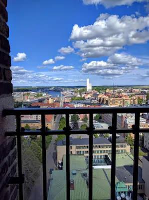 Views from the tower at Norrköpings Rådhus