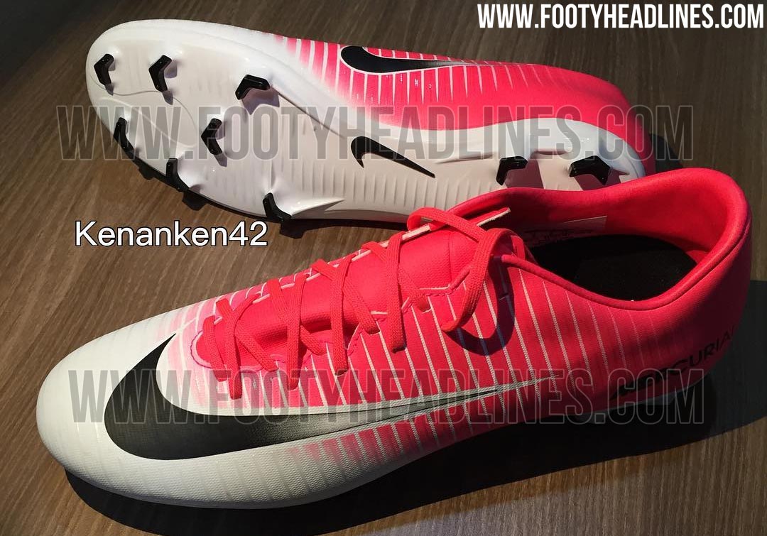 black white and pink nike mercurial