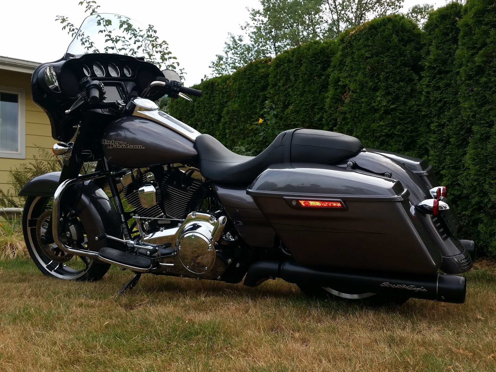 OMG Motorsports 2014 FLHXS CHARCOAL PEARL W XPIPE