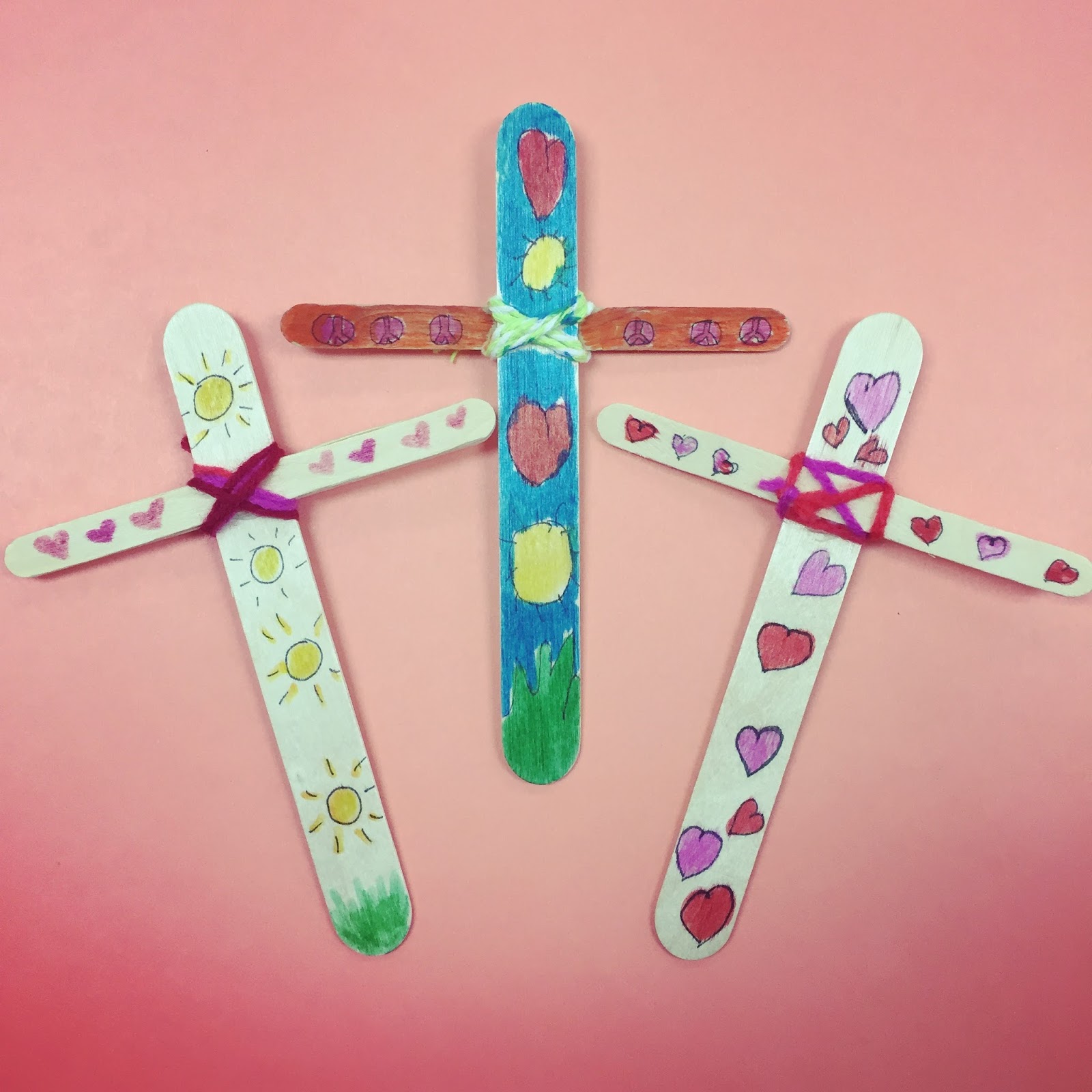 Easy easter popsicle stick cross gettin crafty with natalie