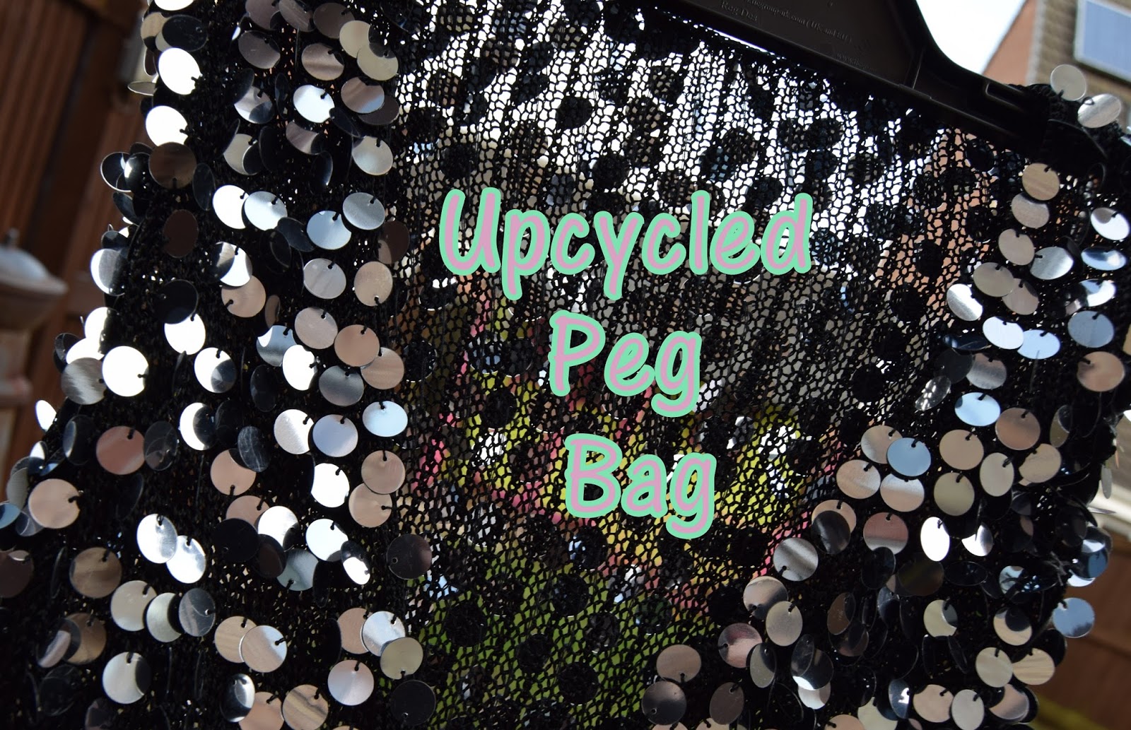 Upcycled Sparkly Peg Bag: Recycling And Reusing