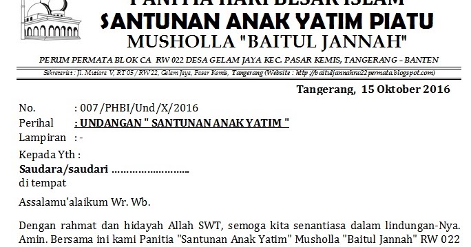 Contoh Proposal Santunan Anak Yatim Dan Dhuafa Dari Sekolah Berbagi Contoh Proposal