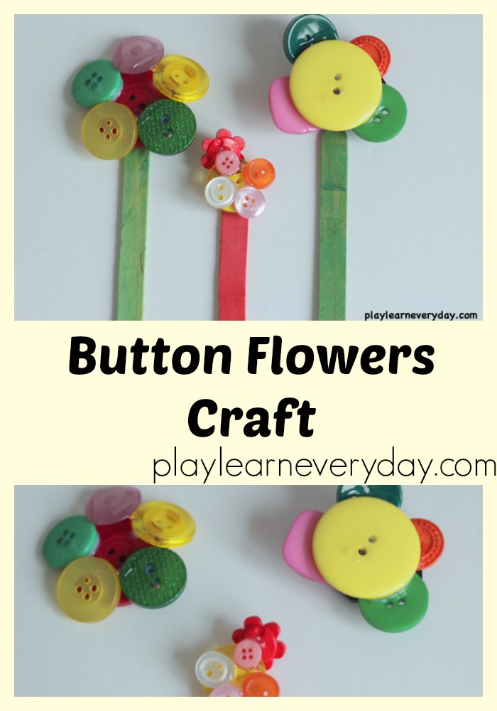 Button Flowers Craft Play and Learn Every Day