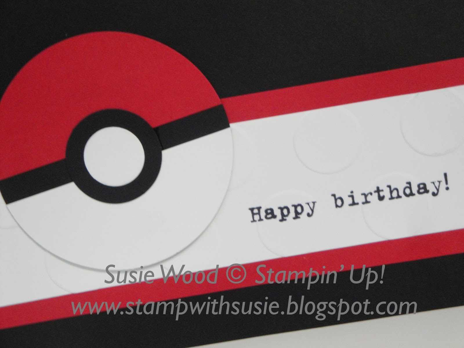 Stamp with Susie: A Pokemon ball!