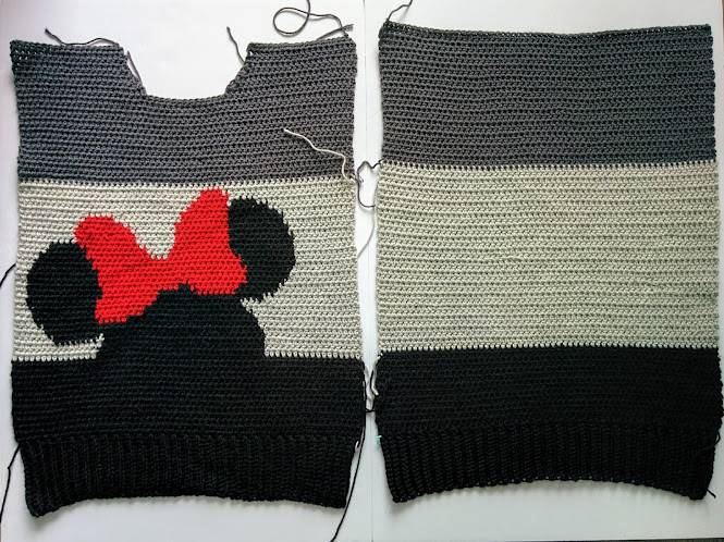 Minnie Mouse Sweater FREE Crochet Pattern Minnie Mouse Sweater FREE Crochet Pattern