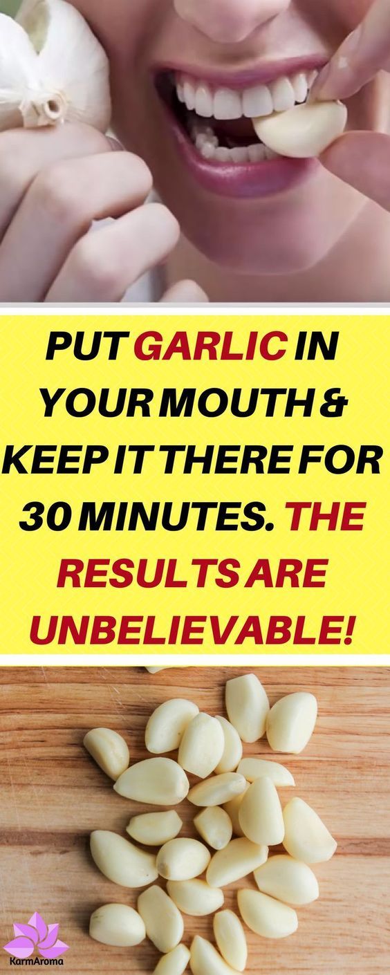 Put Garlic In Your Mouth And Keep It There For 30 Minutes. The Results