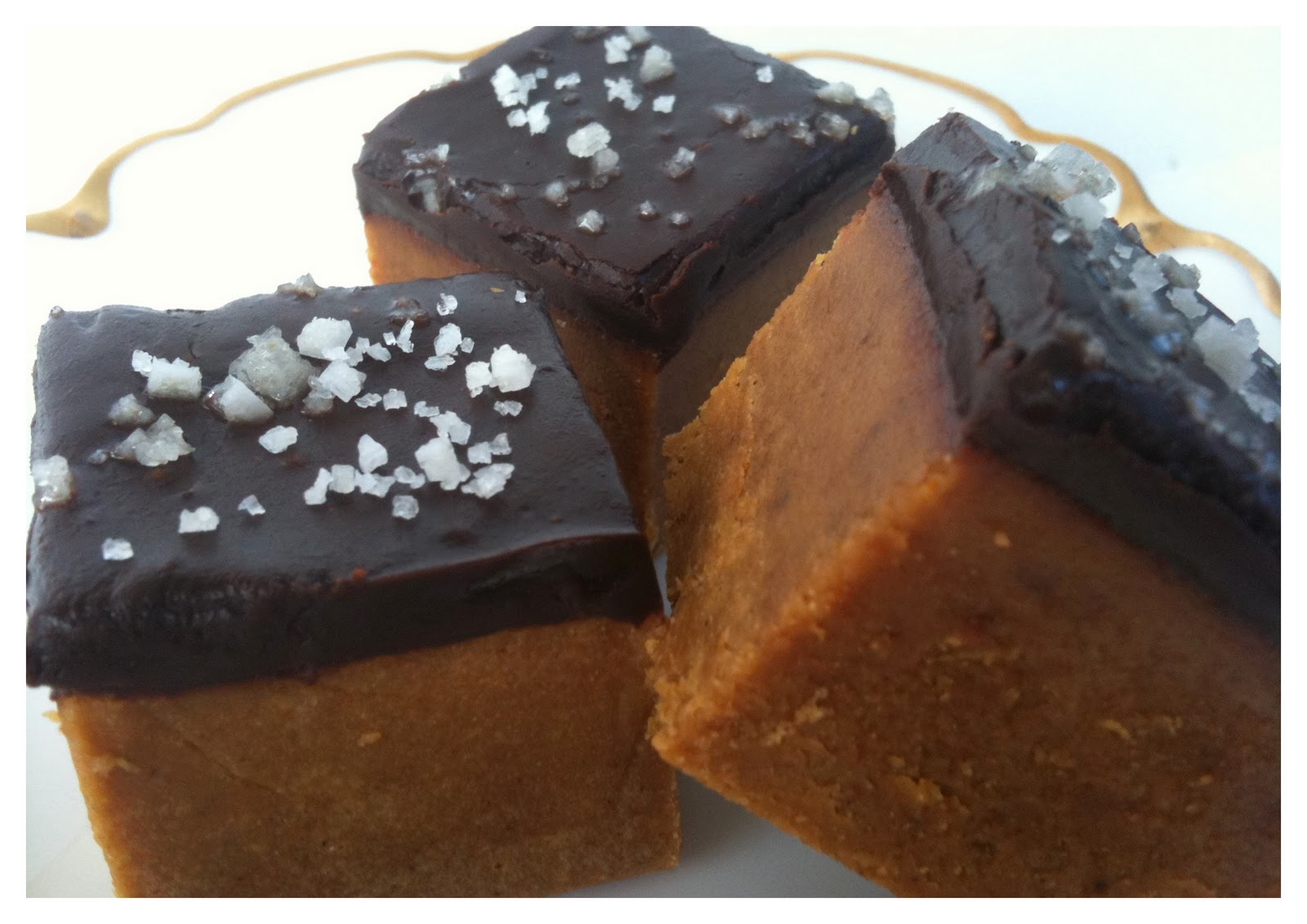 Pumpkin Pie Fudge with Salted Dark Chocolate Ganache Recipe DIY