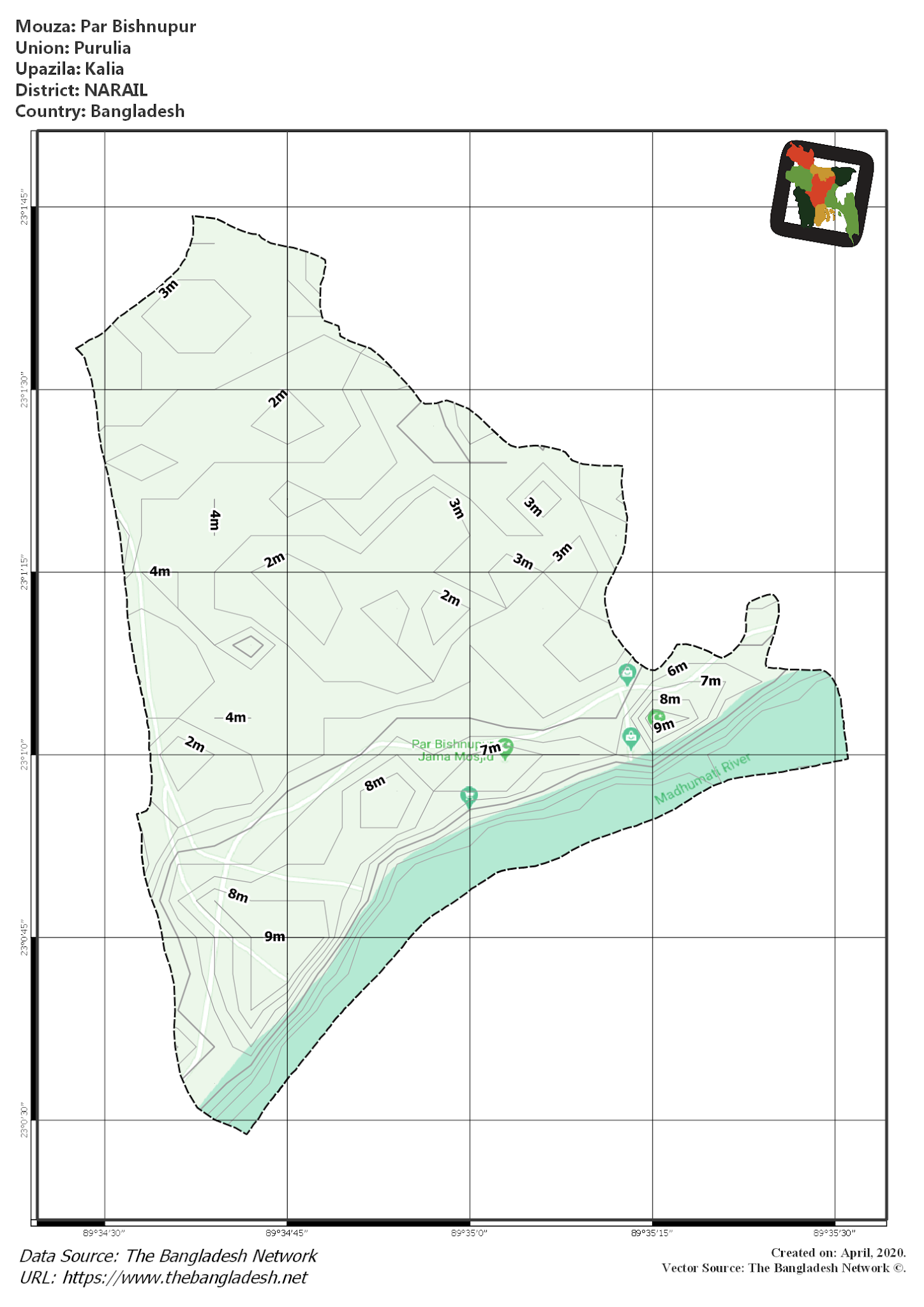 Map of Par Bishnupur Mouza of Kalia Upazila, NARAIL Map of Par Bishnupur Mouza of Kalia Upazila, NARAIL, Bangladesh.