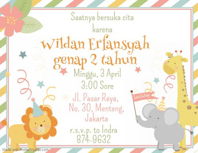 25+ Contoh Undangan Ulang Tahun Anak Menarik dan Lucu ...