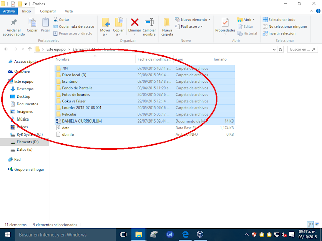 Recuperar archivos Recuperar archivos