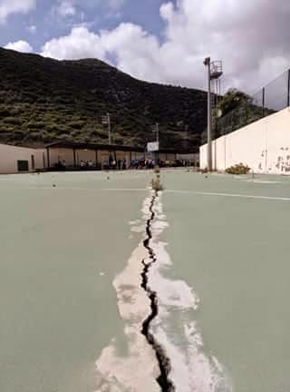 Riesgo de hundimiento cancha colegio Juan Negrín, Las Palmas de Gran Canaria