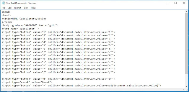 Basic HTML Calculator - Conount-blogger tips,Marketing, Web Design ...