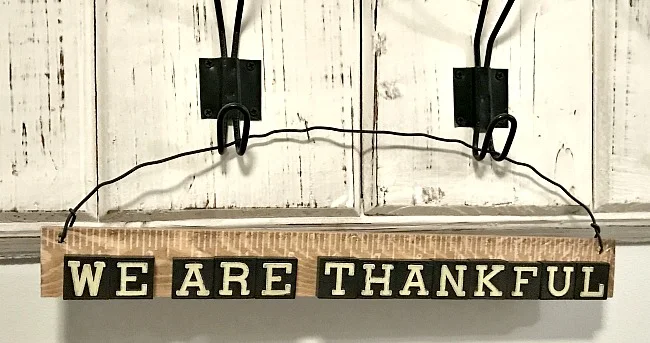 vintage anagram tile sign for thanksgiving