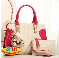 Tas kulit Wanita model Rosered 2in1 paduan wana ping dan kop susu Tas kulit Wanita model Rosered 2in1 paduan wana ping dan kop susu