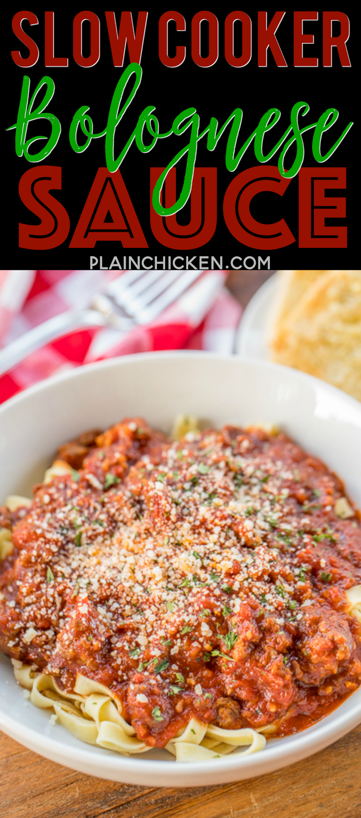 Slow Cooker Bolognese Plain Chicken®