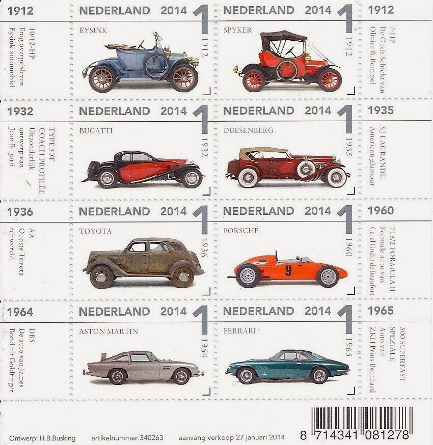 nog meer post! Sunday stamps Automobiles