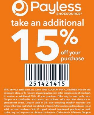 payless shoe source coupons