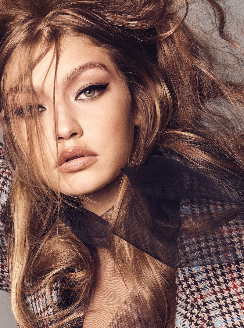 Gigi Hadid wears the cat eye for Vogue Brazil September 2018