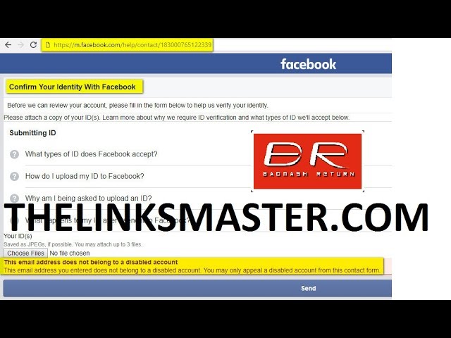 Fix / Bypass This Email Address Does Not Belong To A Disabled Account ! Proof Submit Issued On Fb