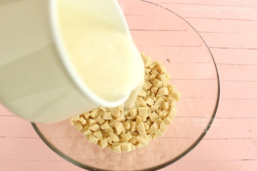 Ganache de chocolate blanco