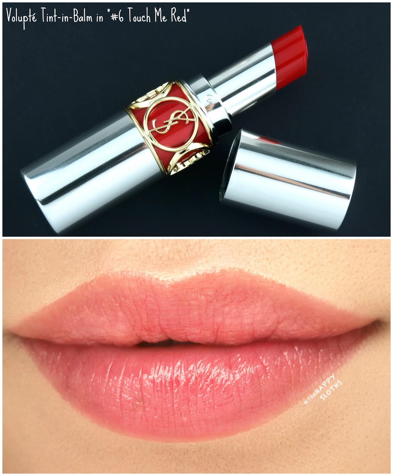 Yves Saint Laurent Volupte Tint-in-Balm in "6 Touch Me Red": Review and Swatches