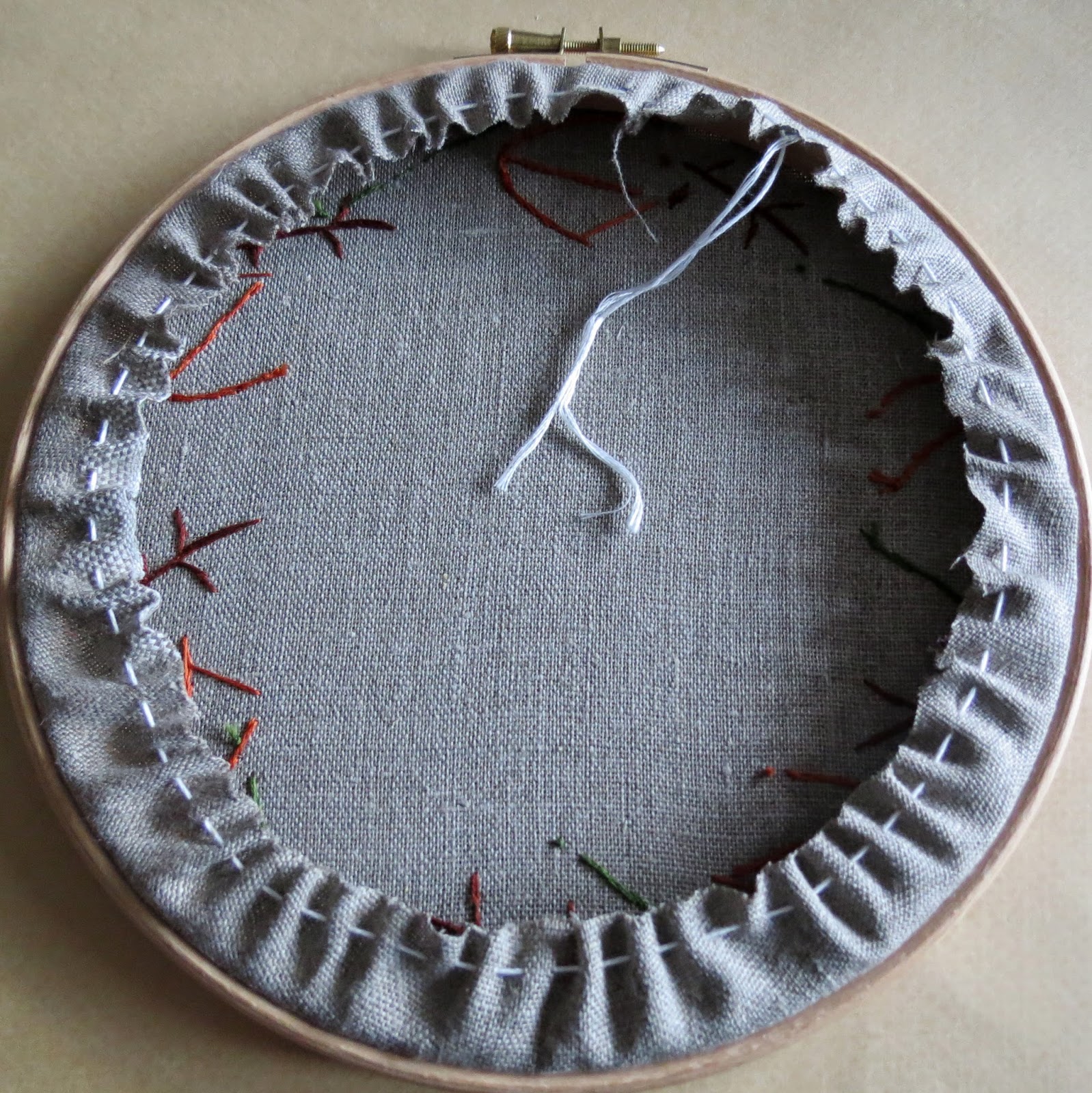 A little happy tutorial How I back my Embroidery Hoops A Little