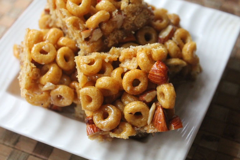 No Bake Cheerio Bars Recipe Honey Nuts Cereal Bars Yummy Tummy