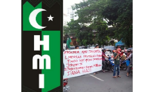 HMI Jakarta Demo Protes Penggunaan Dana Haji oleh Pemerintahan Jokowi-JK