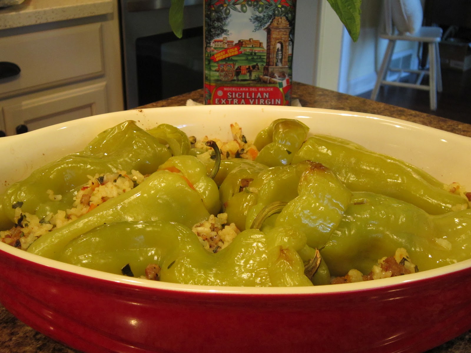 The Italian Next Door Stuffed Cubanelle Peppers and Radicchio Salad