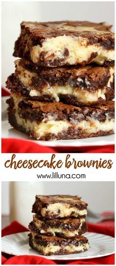 AMAZING Cheesecake Brownies - the delicious chocolate dessert with a cream cheese and white chocolate chip layer. 