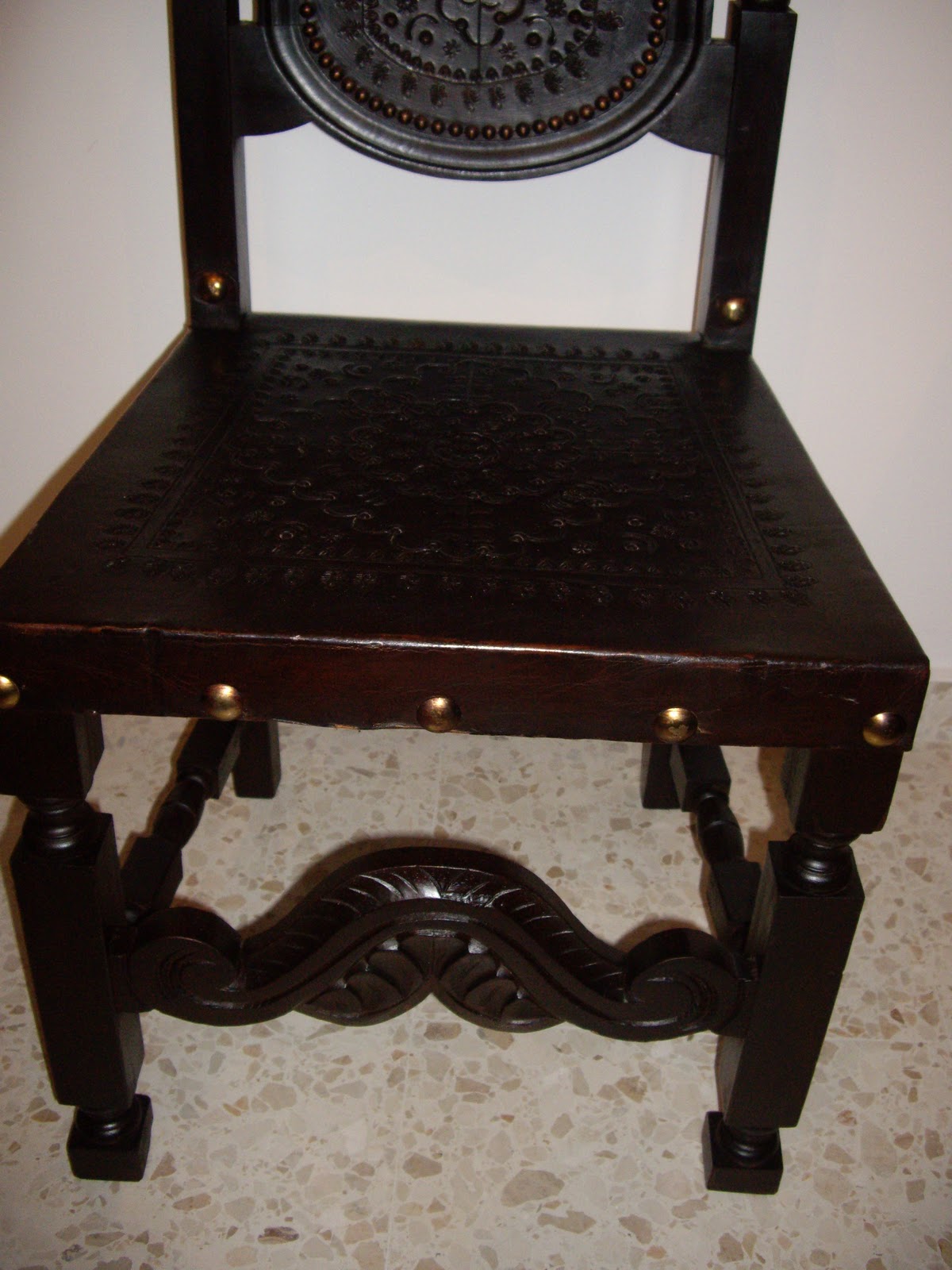 Antiguedades Muebles de salon Antiguo con mesa de comedor y 8 sillas