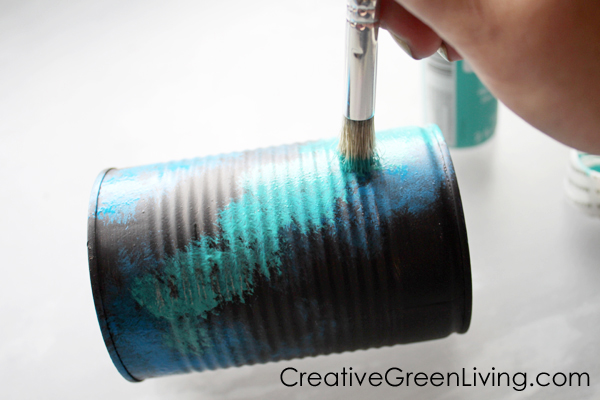 Coolest recycled craft with a tin can - learn how to paint a galaxy to turn a tin can into a unique pen holder