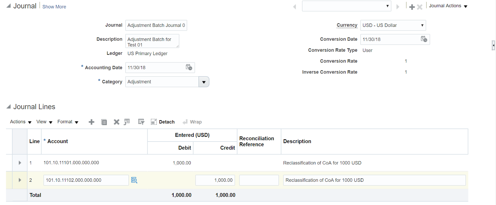 The Oracle Prodigy Create GL Journal Entry in Oracle Fusion Applications