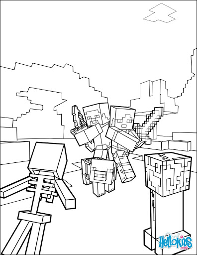Best Minecraft Mobs Coloring Pages Design | Big Collection Free