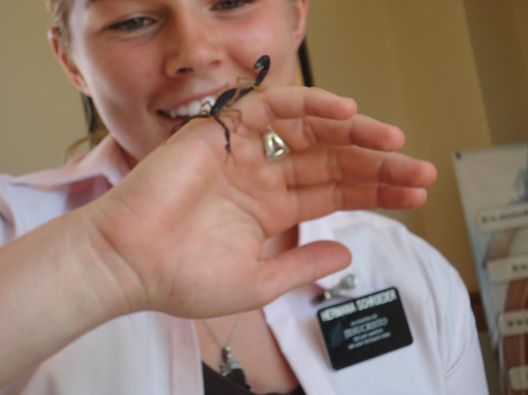 Hermana Shroeder with a Scorpion