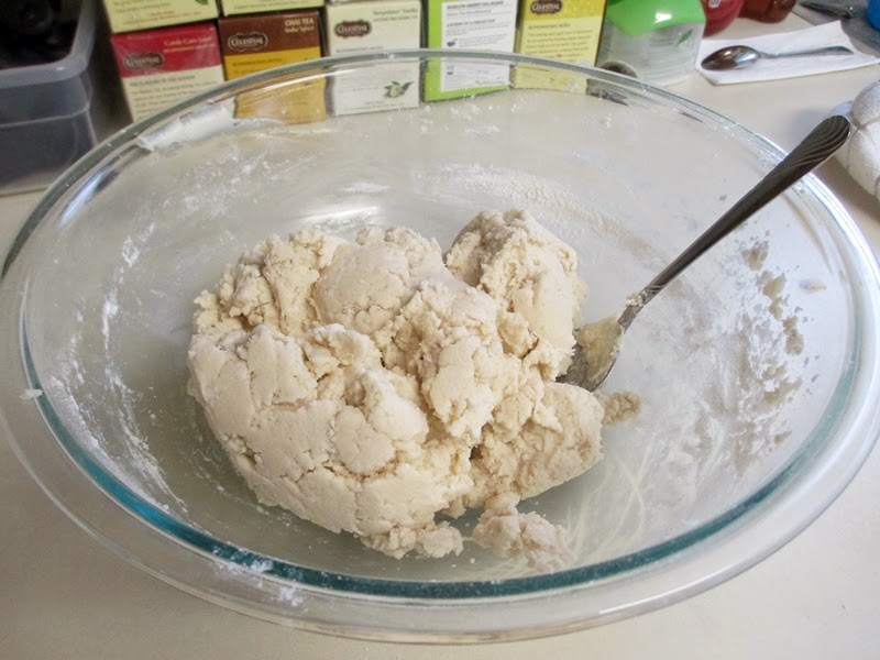Bowl of snickerdoodle cookie dough.