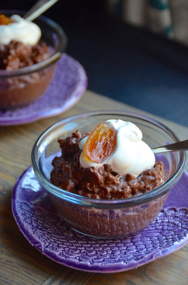 Easiest Ever Dark Chocolate Rice Pudding - Always Order Dessert