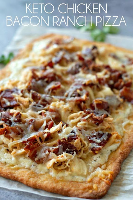 Keto Chicken Bacon Ranch Pizza Keto Chicken Bacon Ranch Pizza