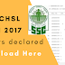 SSC CHSL Tier I 2019 result - Download PDF