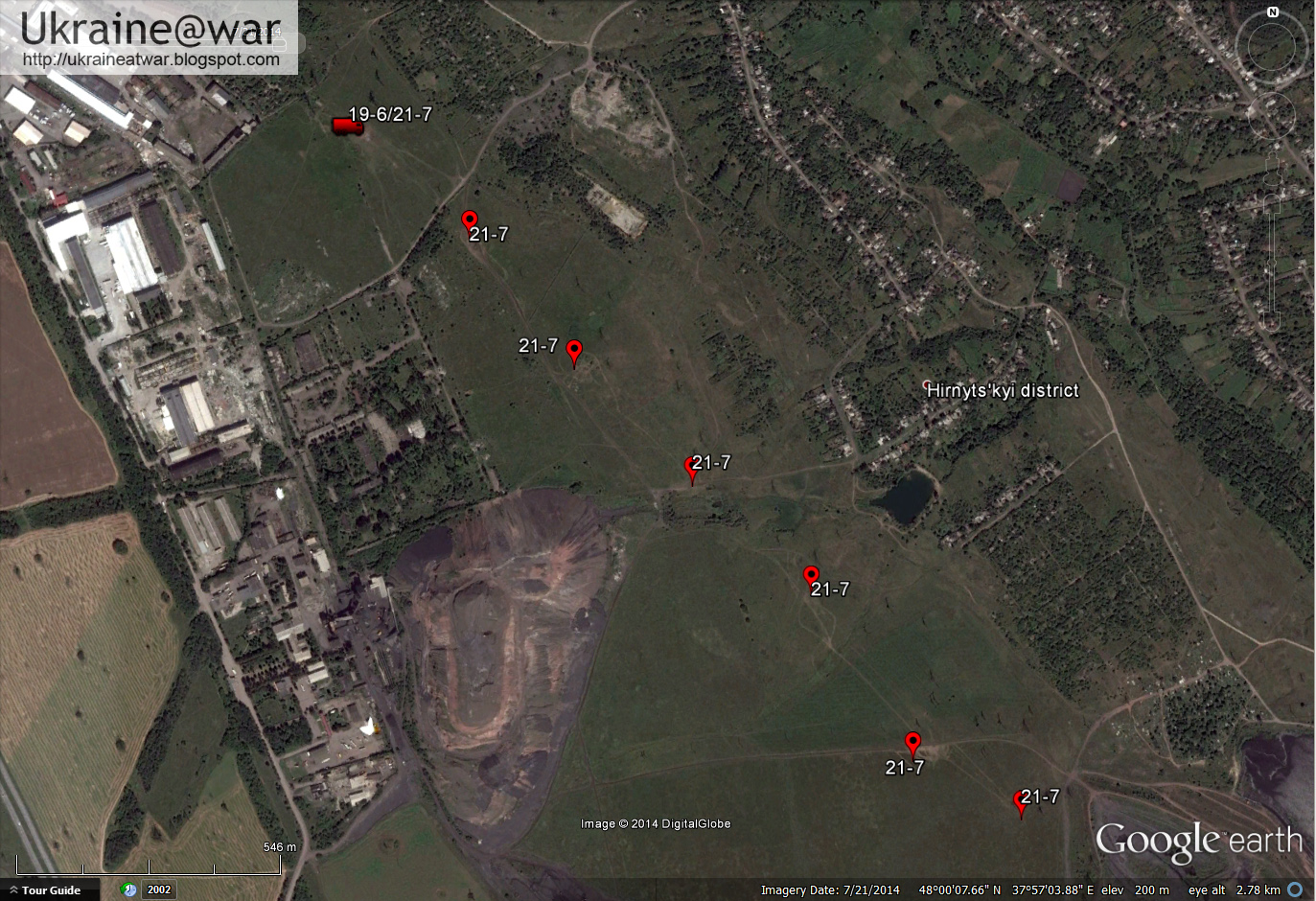 Спутниковая карта луганска