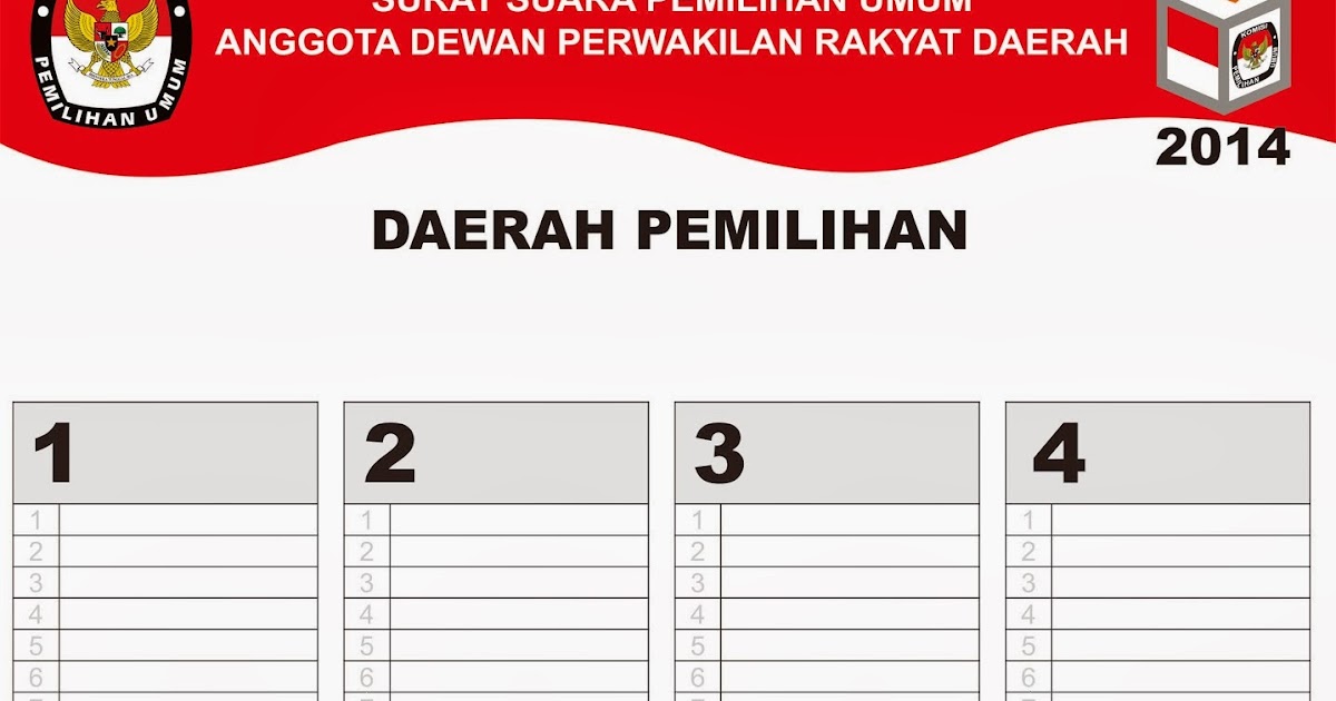 Template Surat Suara Pemilu DPRD 2014 Editable Desain Jempol (y) Template Surat Suara Pemilu DPRD 2014 Editable Desain Jempol (y)
