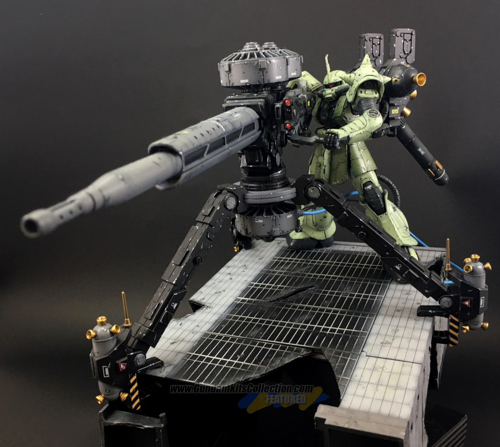 Custom Build HG 1/144 Zaku II + Big Gun [Gundam Thunderbolt] "The Last