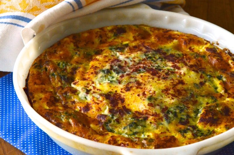 Crustless Spinach and Feta Quiche with Sumac Recipe Arabic Food Recipes