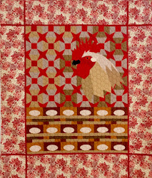 coop chicken fabric quilt