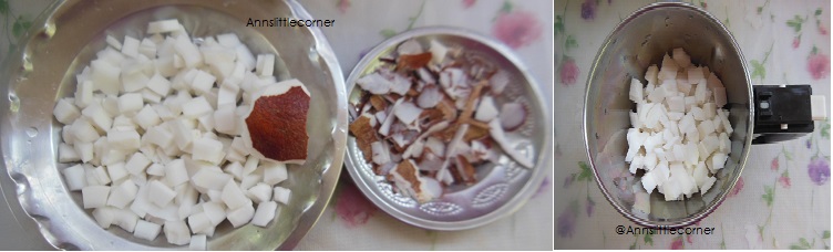 How to make Homemade Desiccated Coconut Powder- Step 2