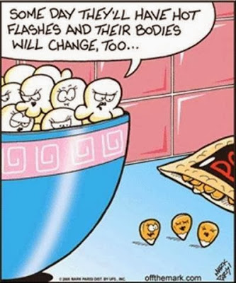Some day they'll have hot flases and their bodies will change, too...