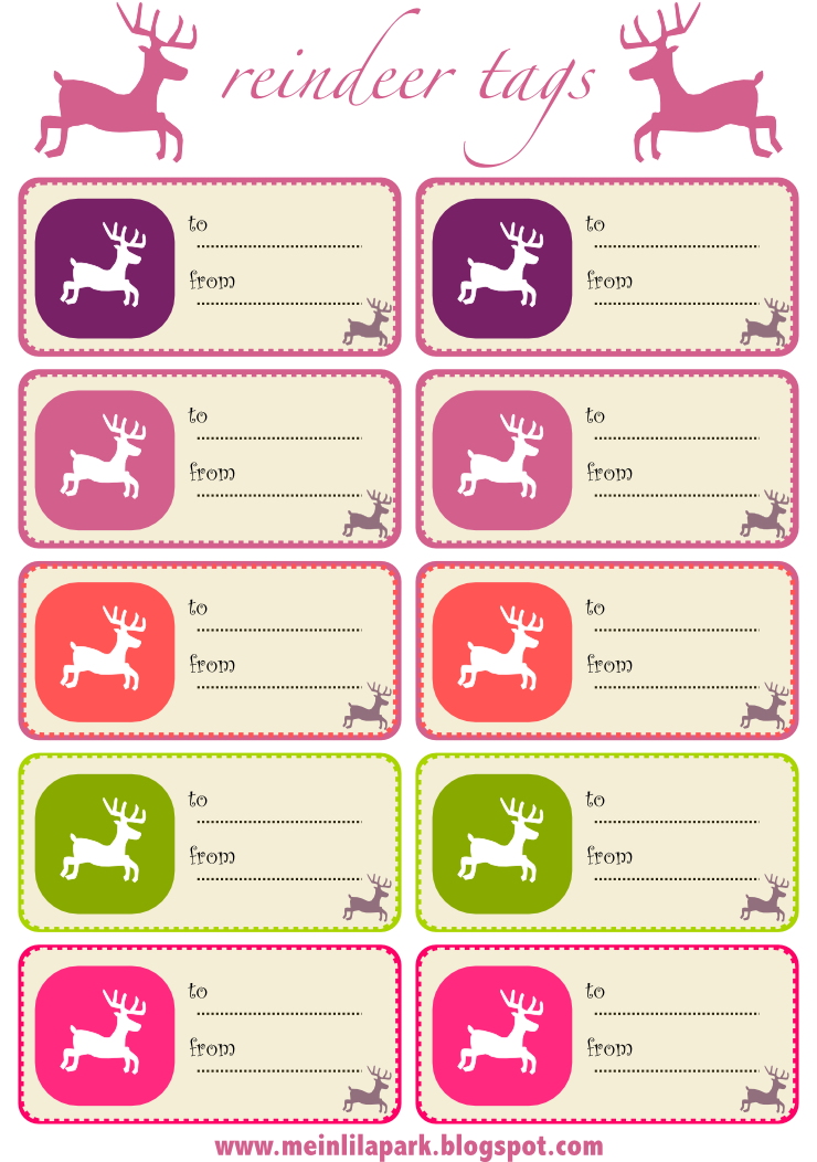 free printable reindeer gift tags and reindeer wrap paper