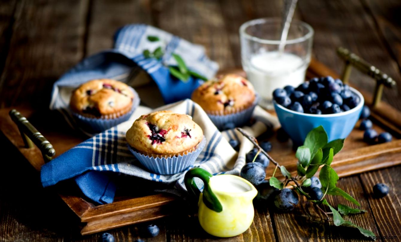 Food Cupcakes Blueberries Tray Wipes Dishes 9OkL