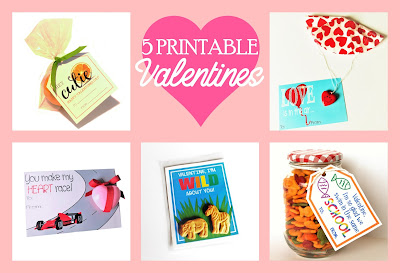 5 Printable Valentines printable valentines